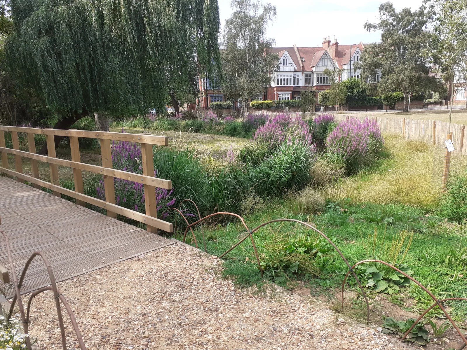Barnes Green Brook Restored: New Island and Footbridge Open