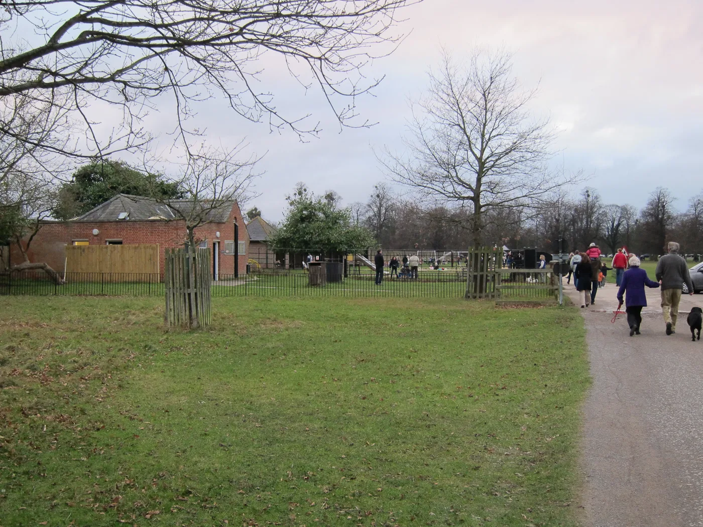 The children's play area in Bushy Park